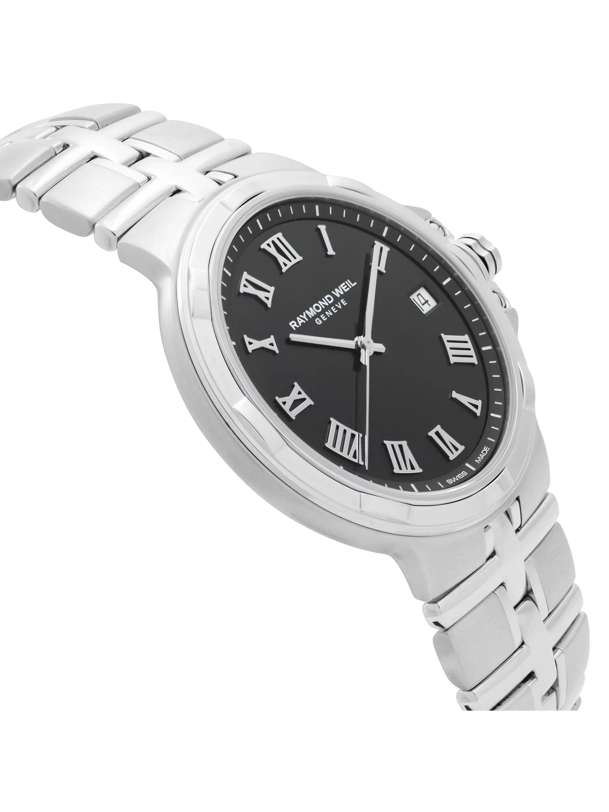 Dial Raymond Stainless Parsifal Watch 5580-ST-00208 Weil Black Quartz Mens Steel