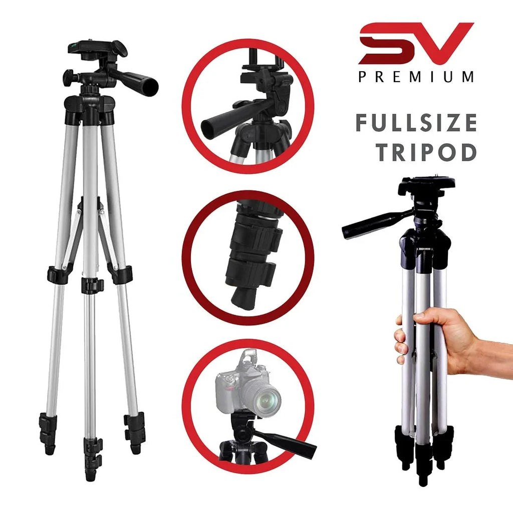 Memory + (Body R10 Only) Premium 32GB + SanDisk with SV Tripod Canon Bundle Mirrorless Accessory + EOS Camera Card Case