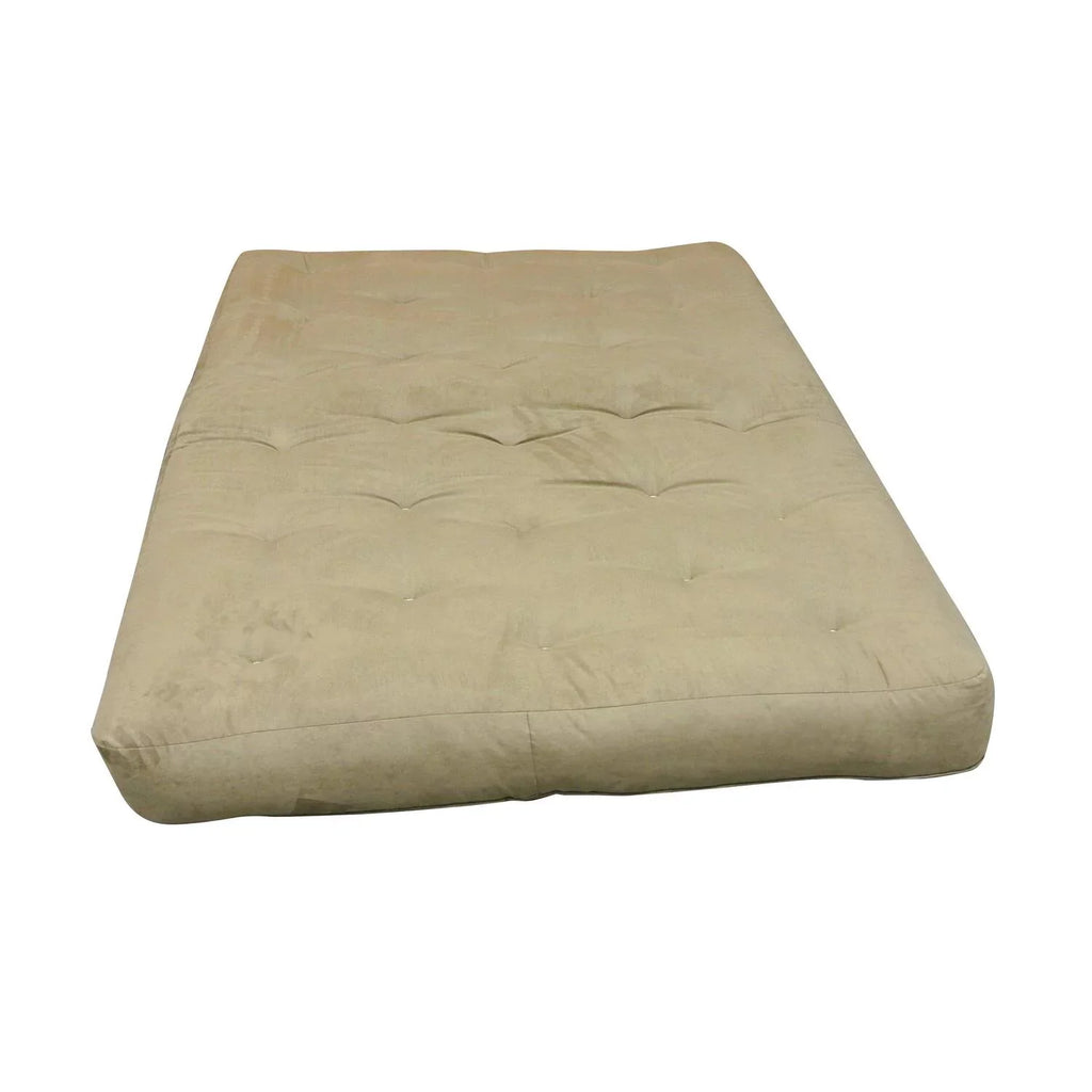 Chocolate Wrap #613 Microfiber,Material:Cotton,Quantity:1 Full Mattress-Color:Chocolate Microfiber Futon Wool 8"