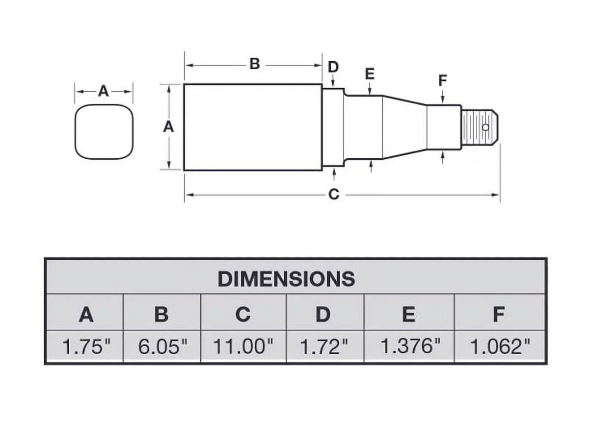 To Pair Inch 5-Bolt (2) 1-3/8 Spindles 5 Hub - &amp; Trailer Bearings Assemblies Square Tapered Includes Inch Stock on Inch 1-1/16 of