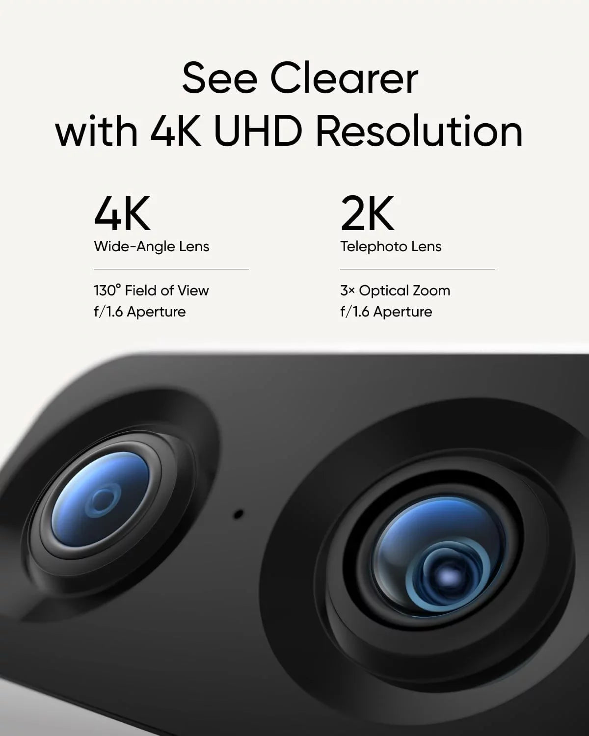 Zoom Human/Pet Dual Security 3, Camera with UHD Security Wi-Fi eufy 8× and Dual-Band Cameras, 360° PTZ, Cam Indoor 6 HomeBase AI, 4K with Resolution S350