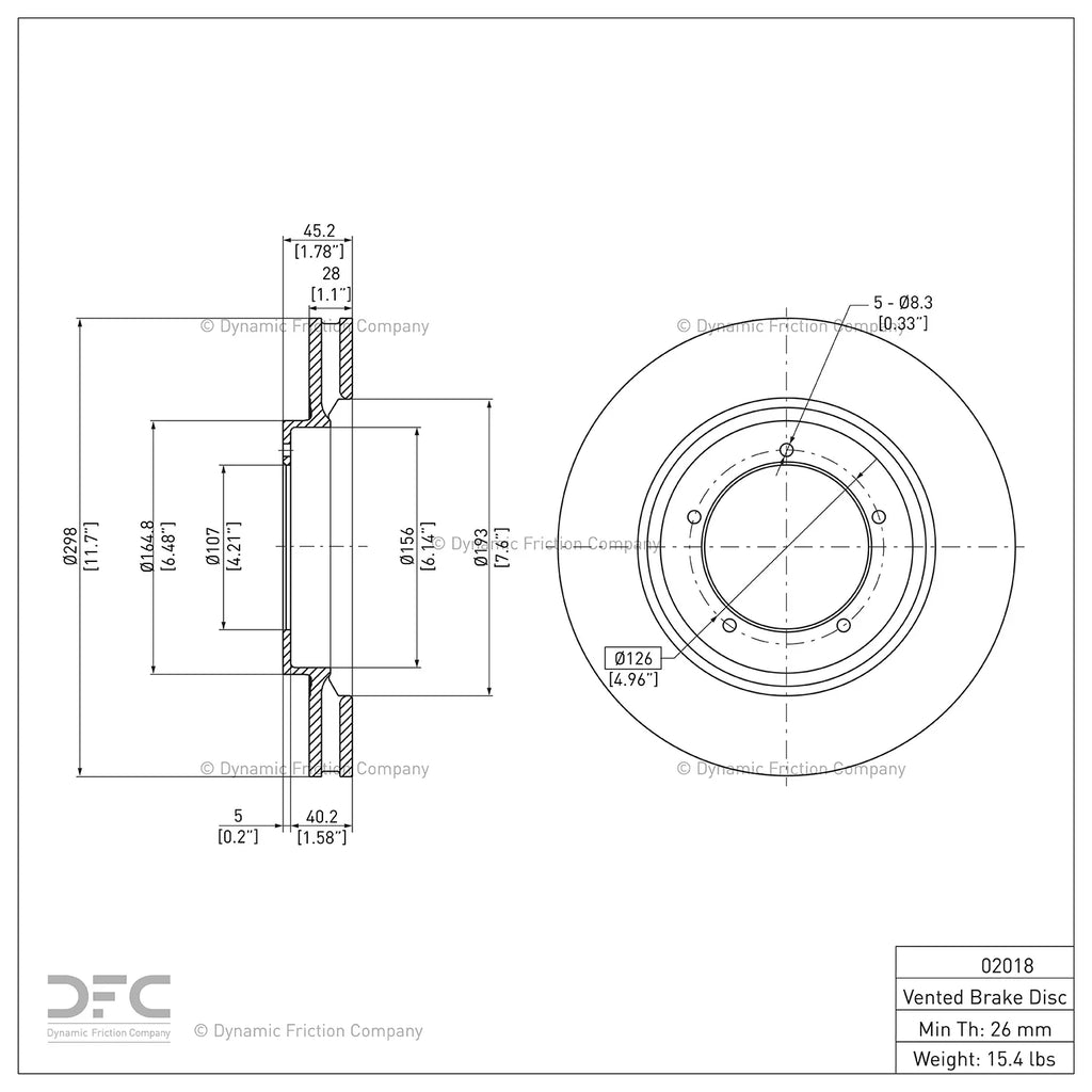 1986 Porsche 944 600-02018 Disc (1) Friction Dynamic Front Company Rotor Brake For