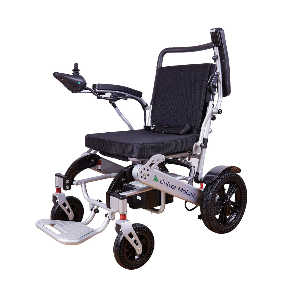 Alton Foldable Electric Wheelchairs Mobility 360lbs - Power miles - 500W SILVER 20 - Exclusive - Lightweight and
