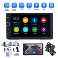 Din 2 Reversing MP5 HD Bluetooth Car Player Touch Double Camera with Player, Backup Inch Car Stereo 1080P Radio 7 Screen Video