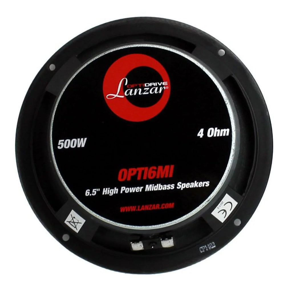 OPTI6MI Audio Range Stereo Mid bass 6.5" Speaker 500W Mid Car LANZAR