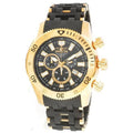 Rubber Gold Chronograph Dial Black Tone Collection Men's Spider Watch 0140 Strap Invicta