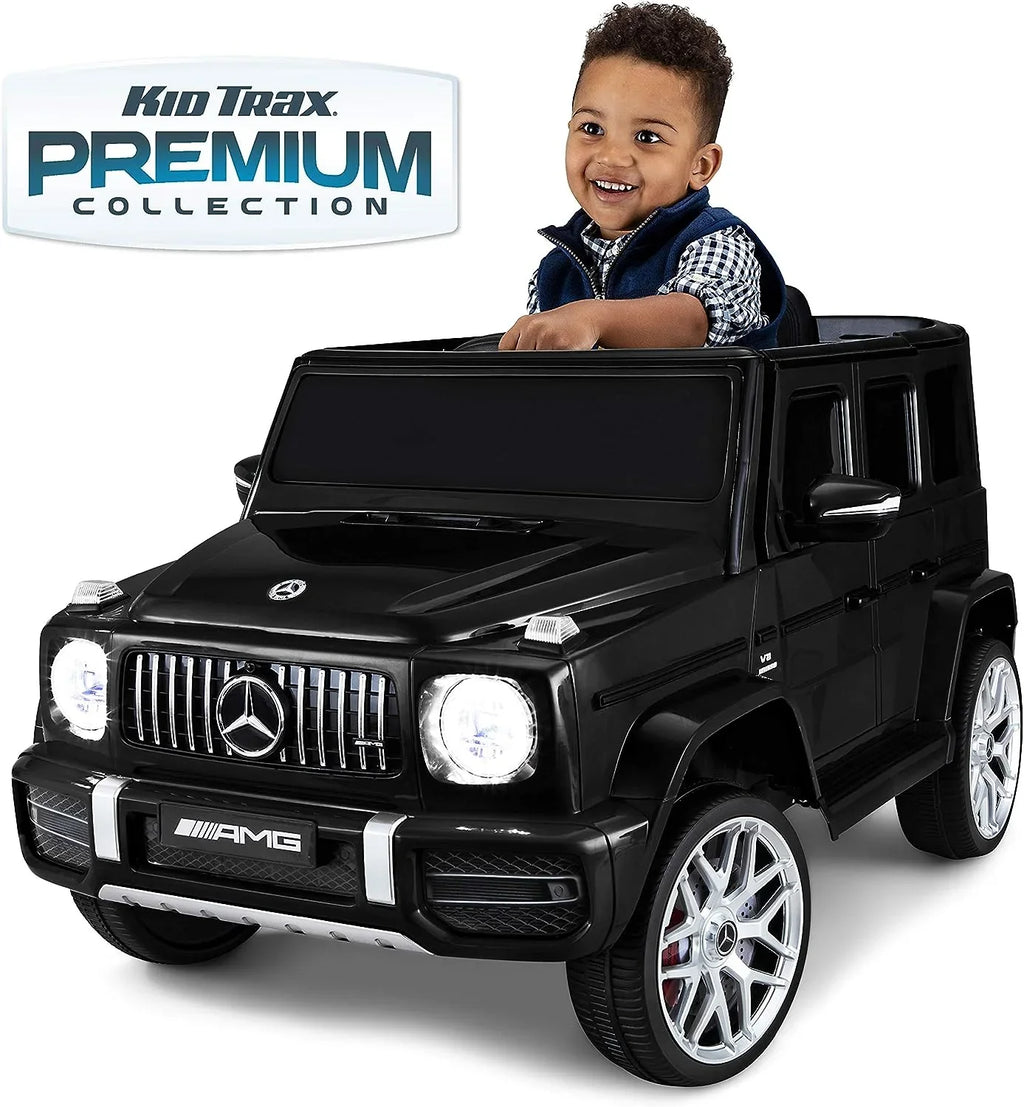 6 Car Electric Ages Volts, Black Trax Kid Ride-On Kids Toy, AMG 3-5 Mercedes Years, Benz G63