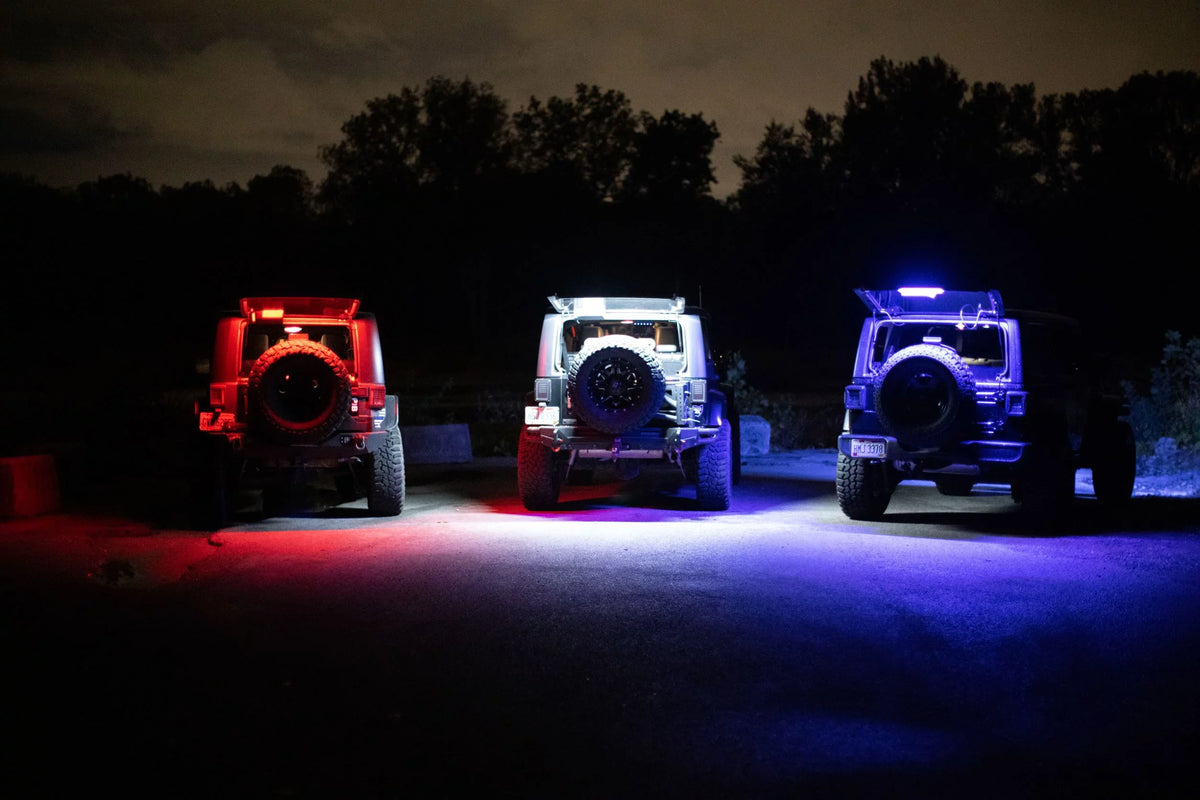Jeep CJ, Brawlee Done By JKU, Remote LJ, Hardtop Interior TJ, Light of Bluetooth Bar -2023. Fits Right LED RGB Models JL,JLU All . 1987 with JK, Silicone Wranglers from