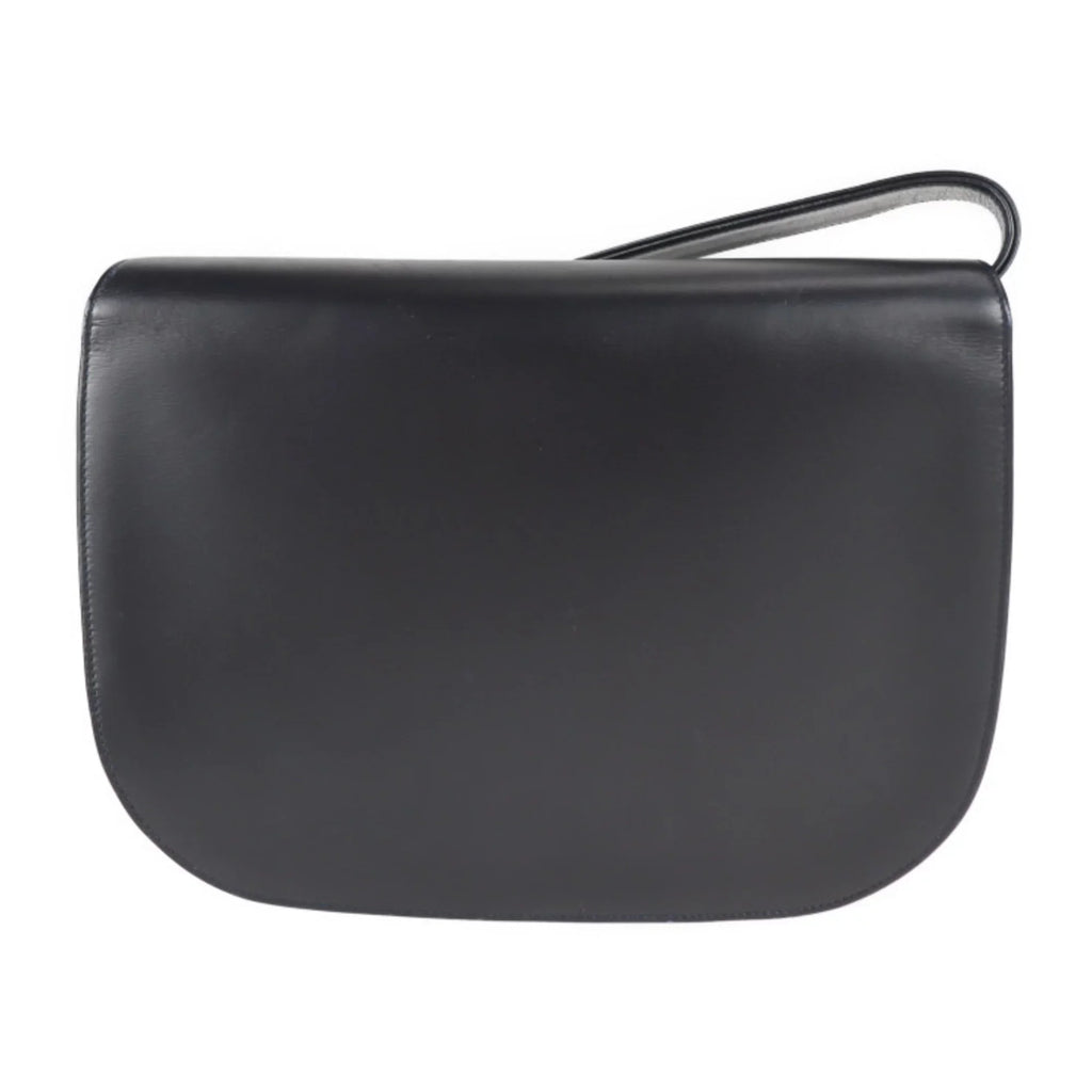 Pre-Owned line calf navy Cartier bag (Good) shoulder 2WAY dark CARTIER clutch leather sapphire