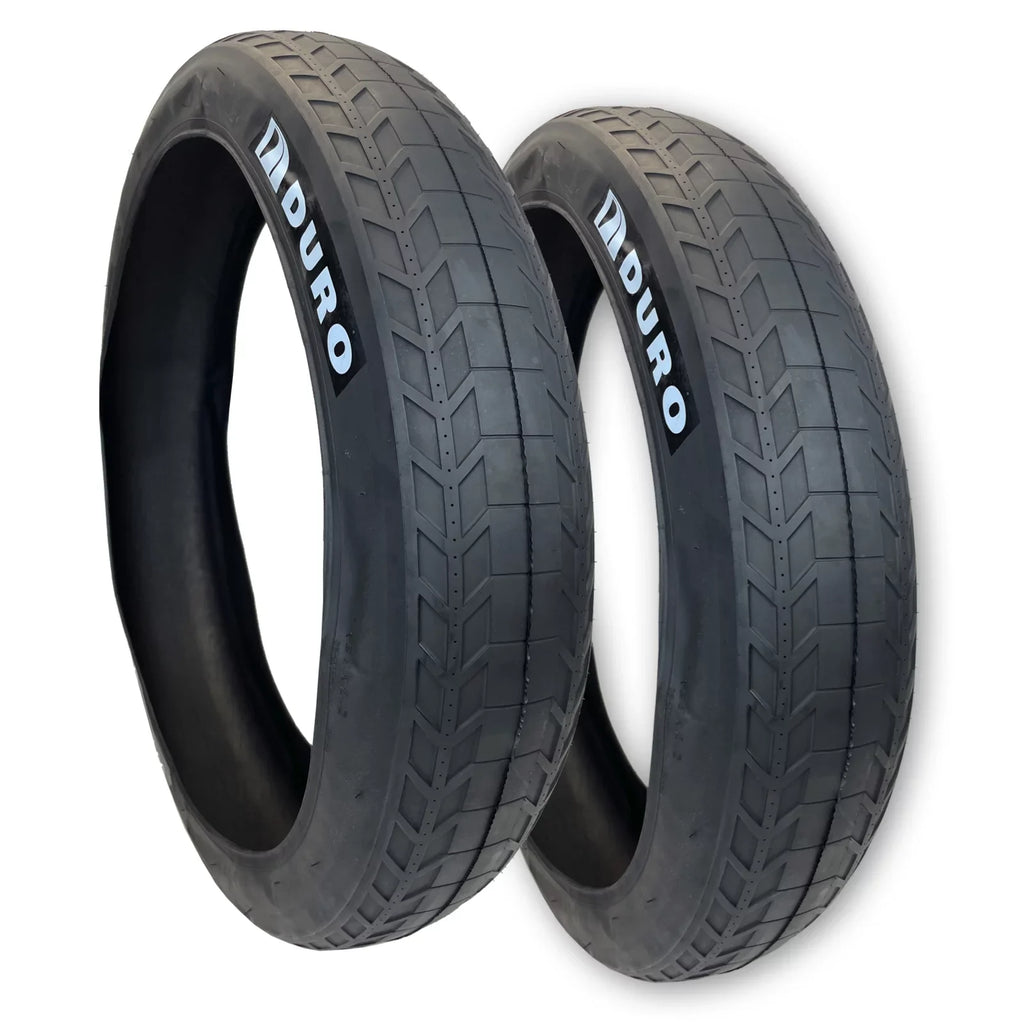Fleetwood Beads Street Semi-Slick 24x4 with Duro Folding Bike Tires 26x4.0 Two