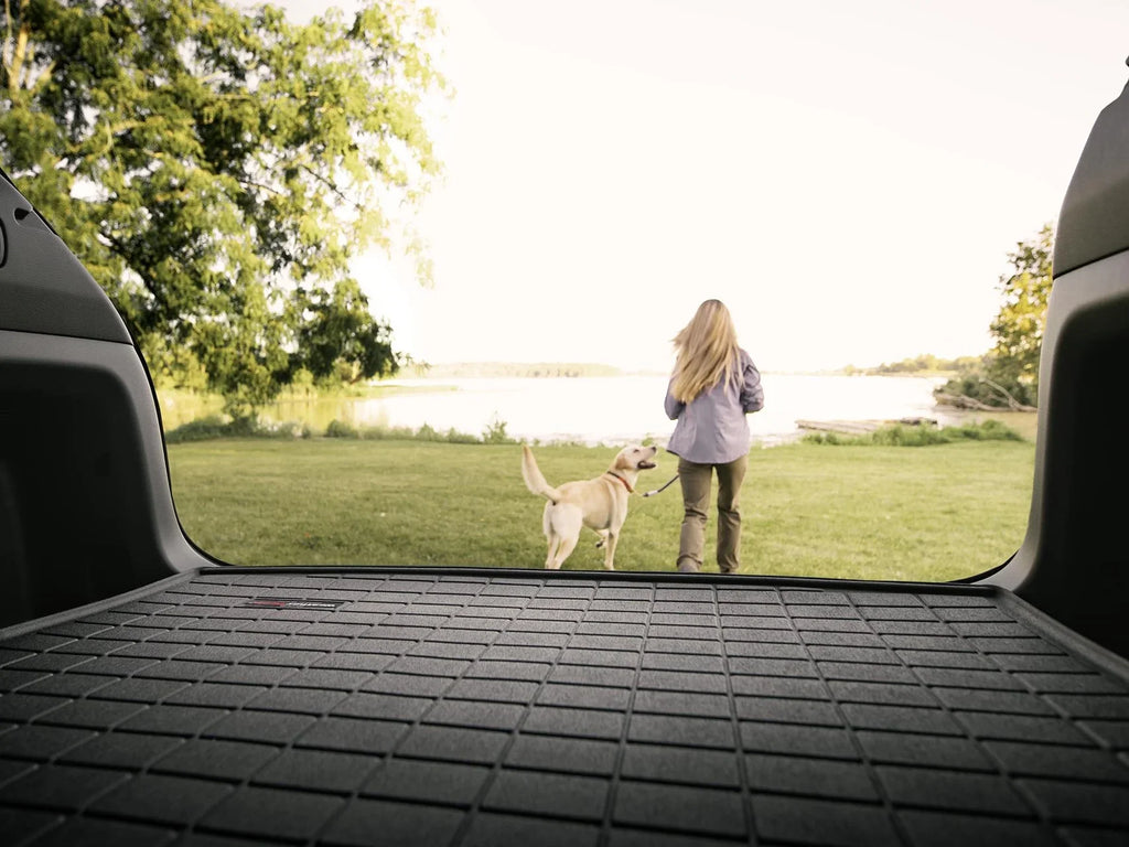 '- In Position, WeatherTech Cargo CR-V 2017-2022 Black Trunk Cargo compatible with Liner Honda Tray Lowest