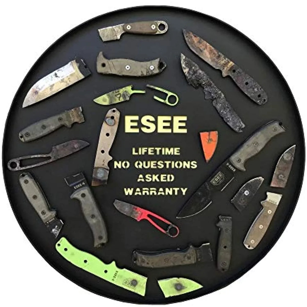 Ashley Black ESEE Blade Steel AGK-OR Carbon Orange 1095 Game & Knife Fixed Knives G10