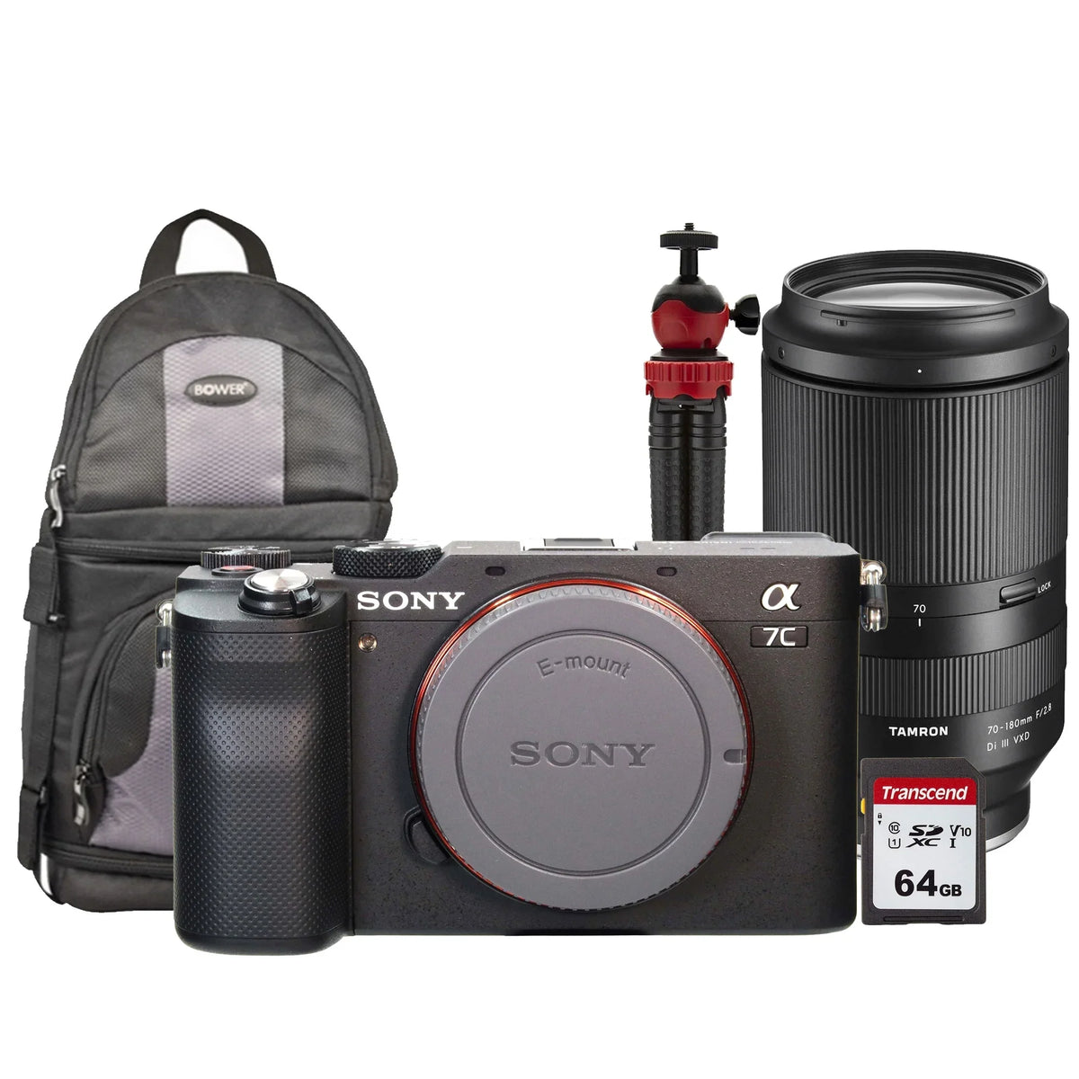 70-180mm a7C with Tamron Sony Alpha III Di Accessory Camera Black VXD Mirrorless Full-Frame Kit Lens