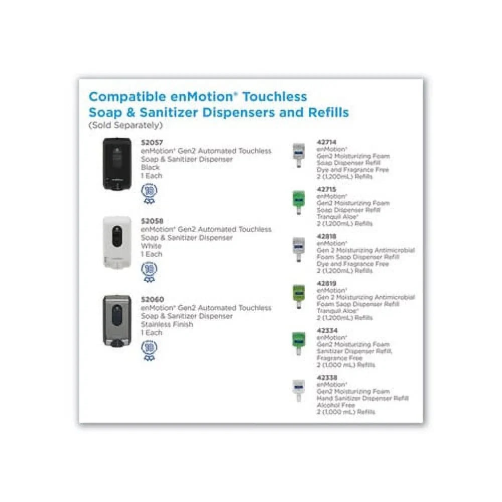 Soap 2/Carton Automated Refill GP Touchless 1200 mL, Unscented, enMotion