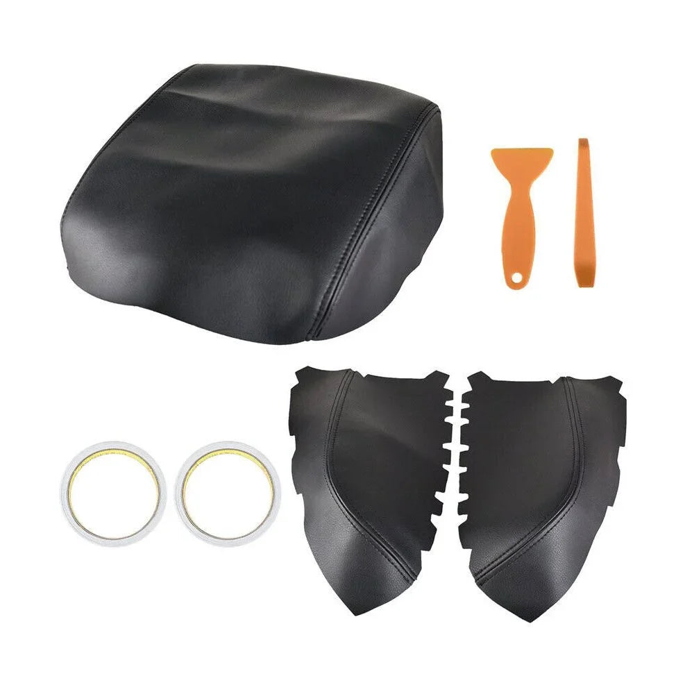 Lid Console Teledu Cover Armrest Honda Black Pilot Leather Door For Center Front