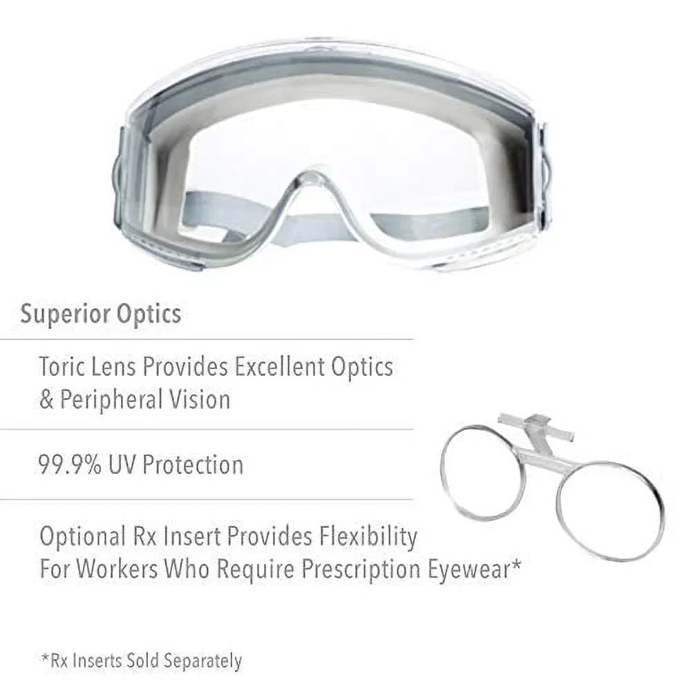 Clear Stealth Body Headband & Universal (S3960C), Safety Honeywell Anti-Fog Neoprene Goggles Gray Lens, Uvex with Uvextreme