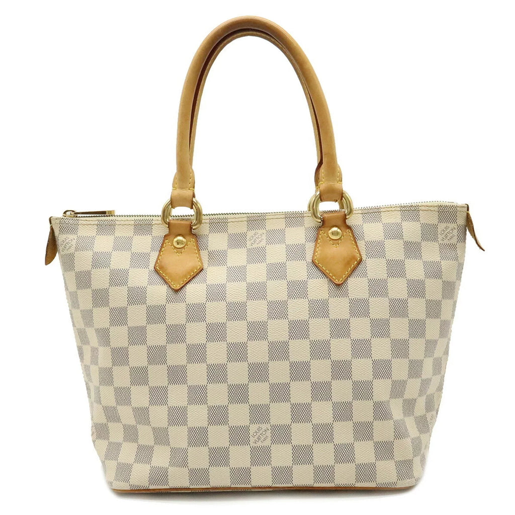 Authenticated Saleya PM Tote Handbag Bag VUITTON N51186 Vuitton Azur Louis LOUIS Shoulder Damier Used