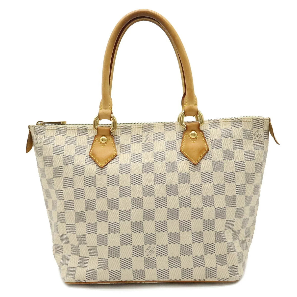 Authenticated Saleya PM Tote Handbag Bag VUITTON N51186 Vuitton Azur Louis LOUIS Shoulder Damier Used