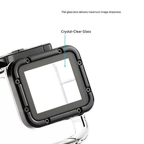 5 Transparent Case GoPro Protective Clear Camera 6 Needed Skeleton Side Open NOT for Lens Removal 7 Black Hero - Action - Housing