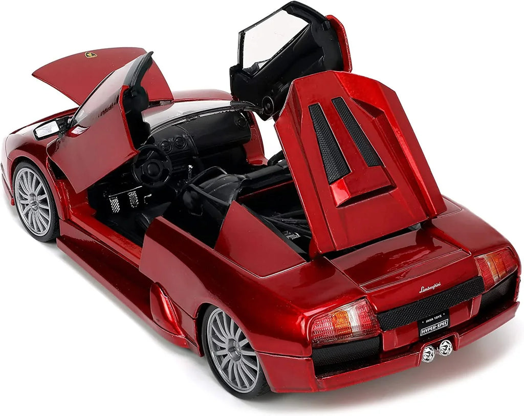 Metallic Jada by Diecast Series "Hyper-Spec" Red Roadster 1/24 Lamborghini Murcielago Model Car