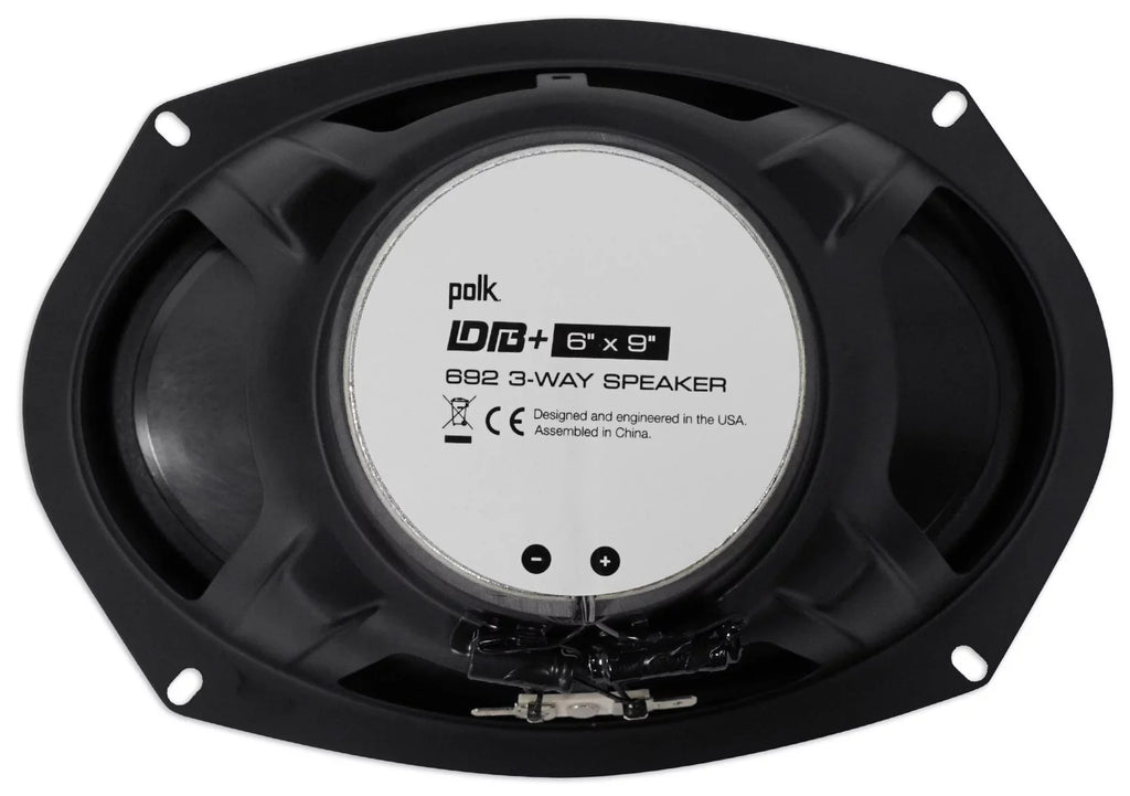Polk 6X9" Audio DB692 Marine/ATV/Motorcycle/Boat 2) Speakers+Headphones 450w Car