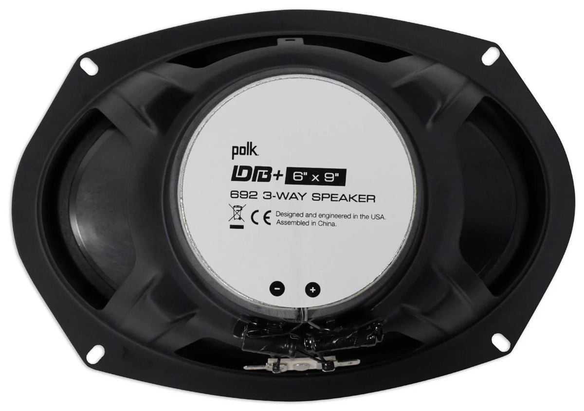 Polk 6X9" Audio DB692 Marine/ATV/Motorcycle/Boat 2) Speakers+Headphones 450w Car