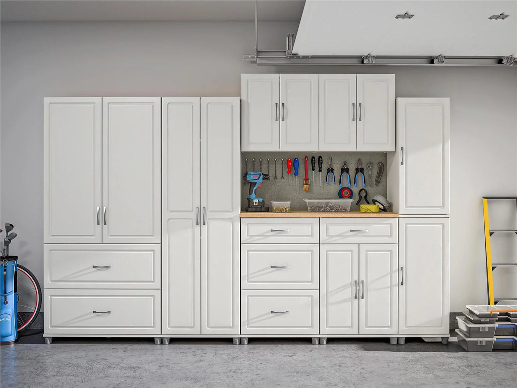 Kendall Garage Cabinet, White Evolution 3 Systembuild Storage 24" Base Drawer