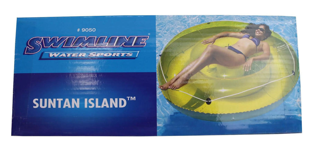Tan Swimline 72" Float Lounger Swimming Pool Island 9050 6-Pack Sun Inflatables,