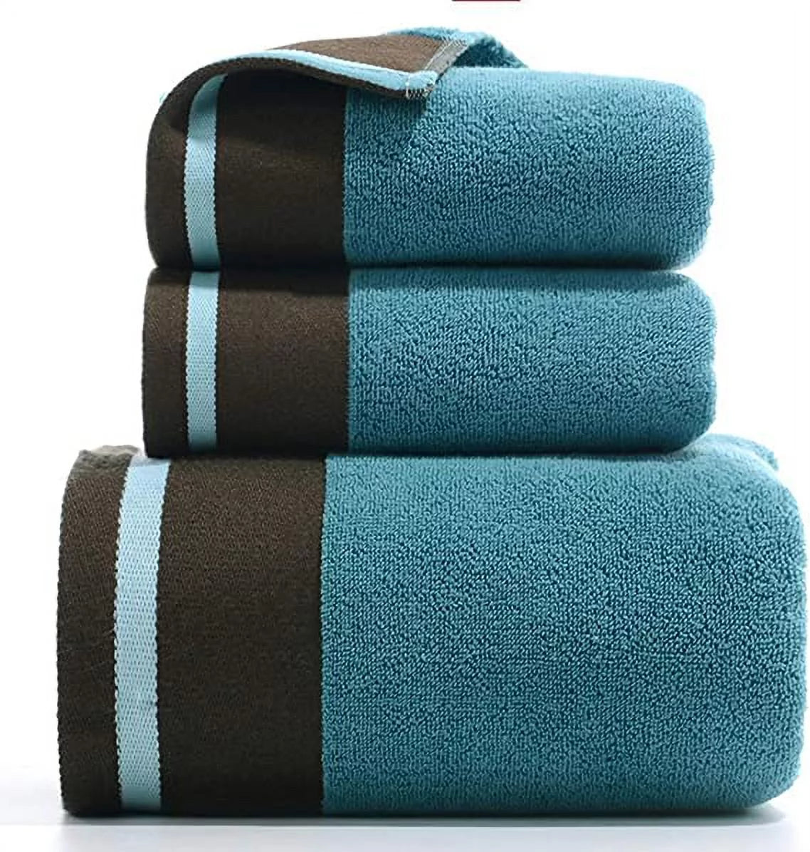 Absorbent Luxury Combed Soft Towels Bath Bath Towel Towels Shower Towels Piece Nvzi Bath for Set, Bathroom,Blue 3 Sets Hand Bath Sheets Cotton Towel Bathroom