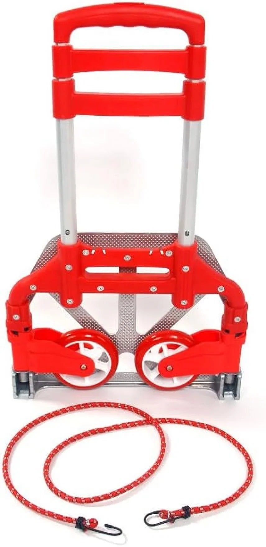 for 165.35 Push (75kg) Use Auto, lbs Aluminium Home, Collapsible Hand Folding (Red) Truck,Hand Luggage Dolly Trolley and Office,Travel Cart Portable