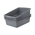 32 Bus L Utility Commercial Tote Bus Teyyvn Tubs, 4 Box, Pack Large Gray Plastic Box