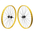 Yellow/Black Maniacc Bikes Disc 110/142mm 1sp SE 36H Wheelset 27.5in Cass Flyer