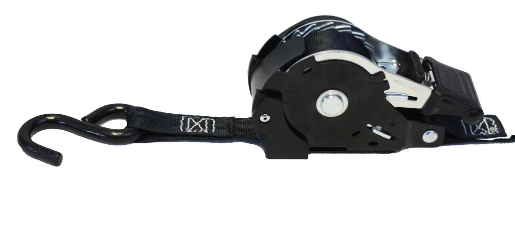 '- NO-RATCHETING Retractable x 12' with Coated Bikes: Tight Straps Straps Tie-Down Ratchet Motorcycles, for Ratchet 1" Pack Tiedowns Pickup & 20 | Retract Auto ATVs, Secure Hook Trailer S
