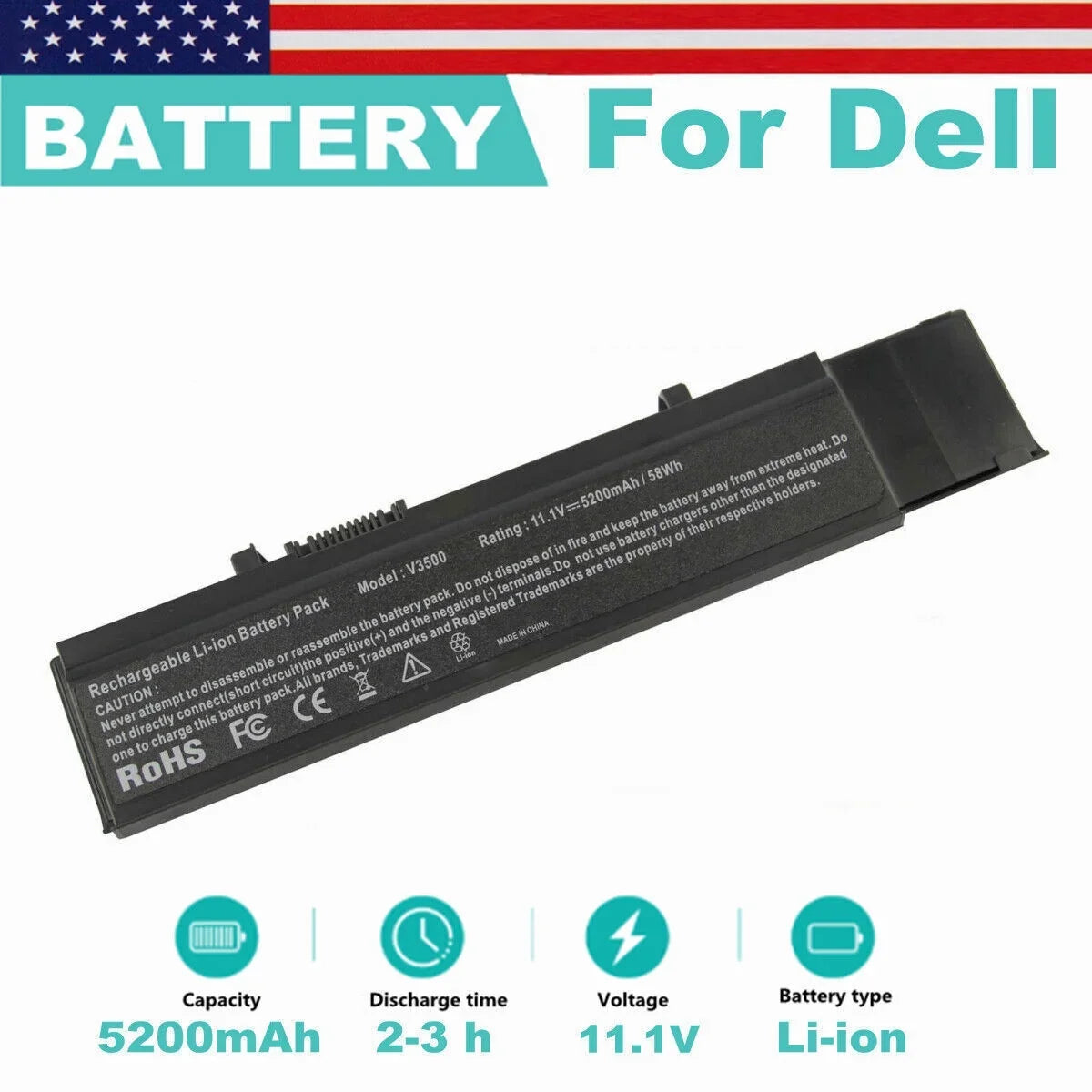 Vostro V3500,Vostro 5200mAh Battery V3500n Dell for