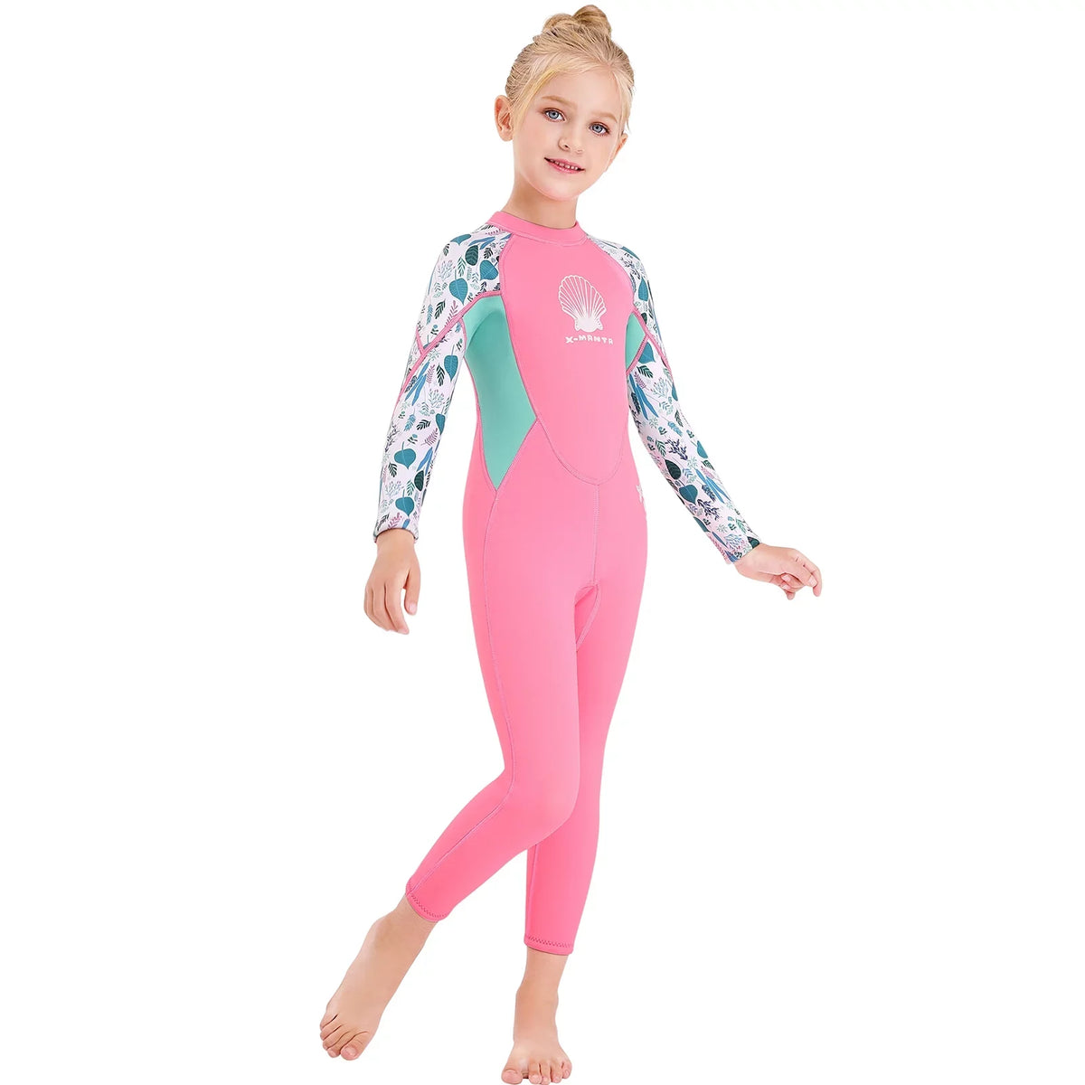 Suit Girls X-MANTA Back Dry Surf Sleeve Zipper One - with Quick Long for Diving - Wetsuit Piece Swimsuit