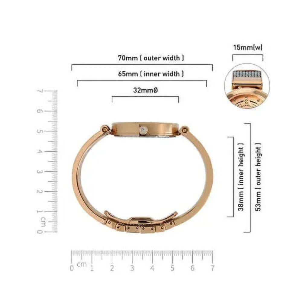 & Black Dial Forever Watch Ladies Tiger Rose Gold CHARRIOL