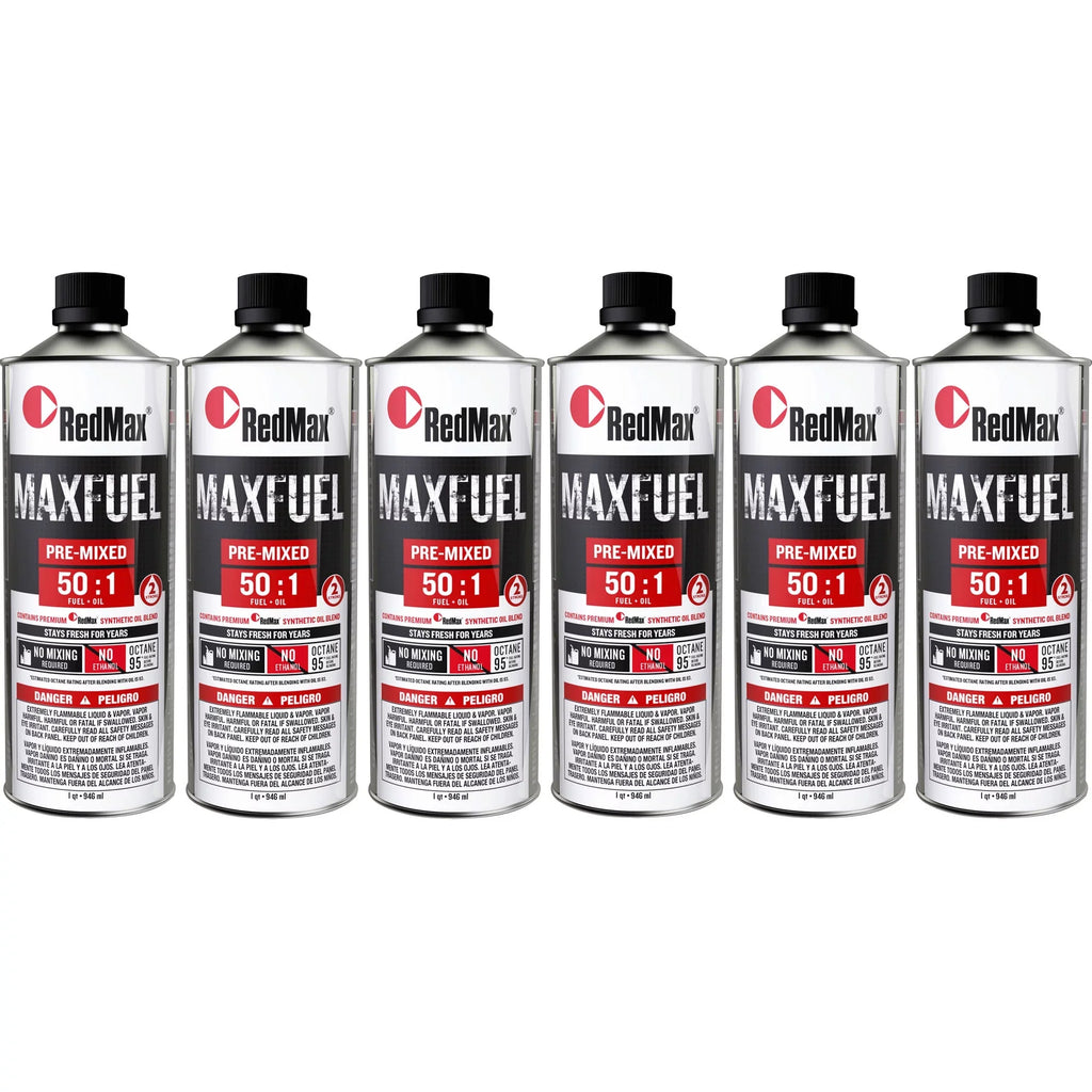 Engines Quart RedMax Fuel 581158801 2-Cycle 6 Pre-Mixed 94 Oil 50:1 Octane Pack