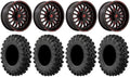18" Wheels Kawasaki Mule Red MotoRavage XL Teryx Tires Fuel ARC 40"