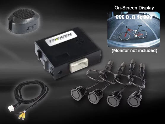 w/ Backup Capability System Car Sensor BL-412PM Video Parking On-Screen Rydeen