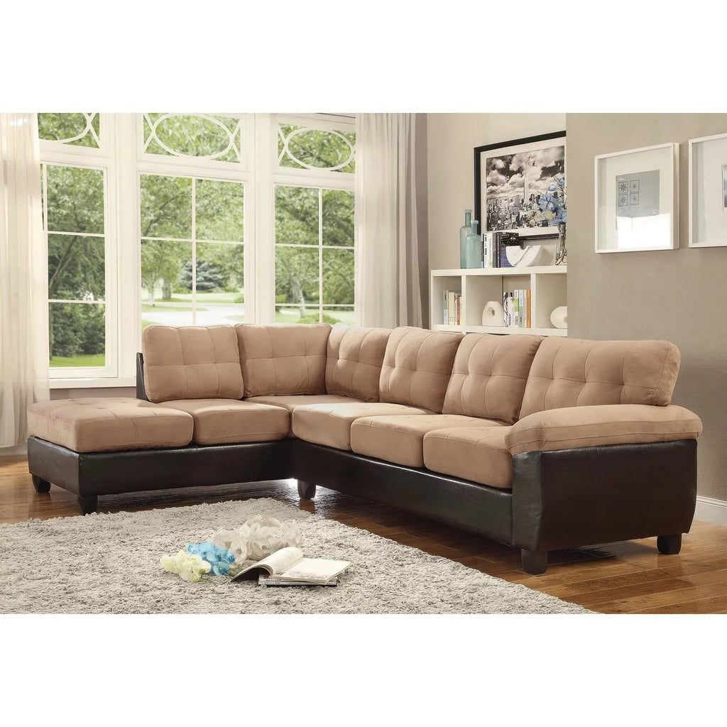 G908B-SC Sectional , Homestock Mocha Retro Renaissance