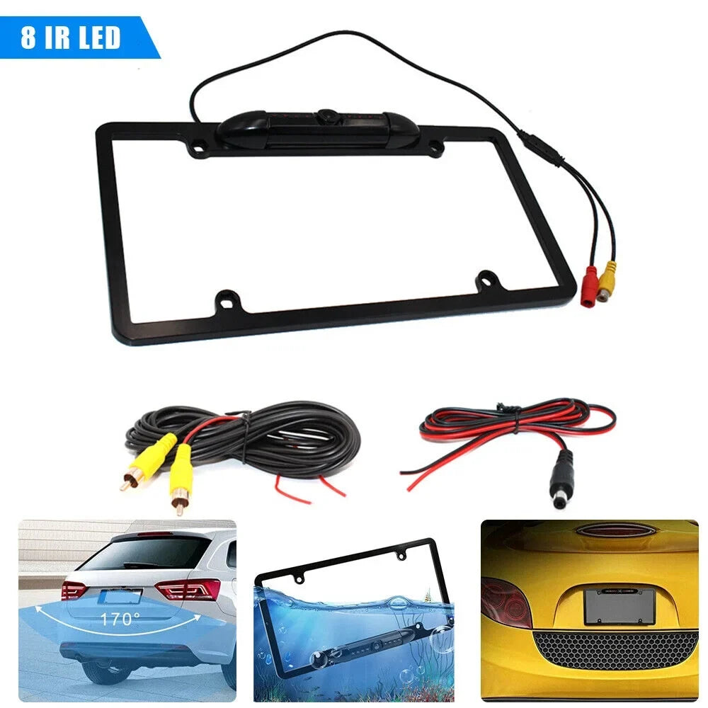 with Night - Camera Rear View License Frame Plate Backup Car Vision