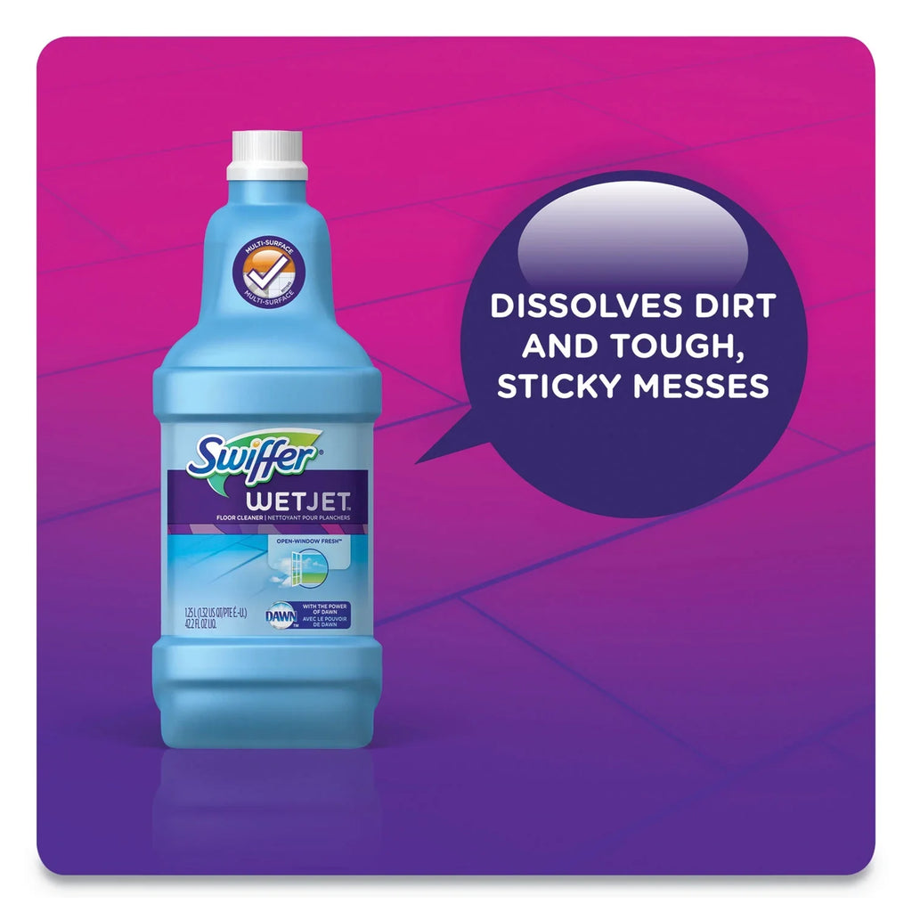 Refill Scent, with 42 Window Cleaner Open oz. Multi-Purpose Fresh 4 WetJet Pack Swiffer Floor