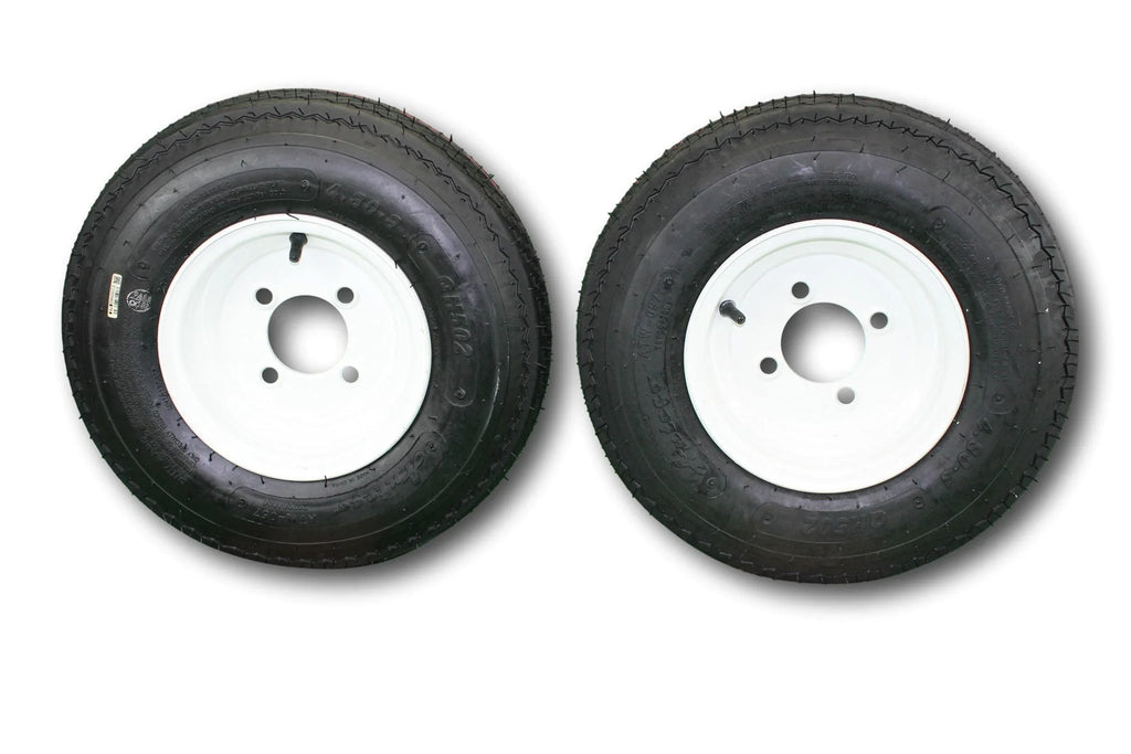 Wheel Tire Rim and Trailer 4.80-8 C 2-Pack 480-8 Load Antego Lug Tire Antego White 4 on Wheel