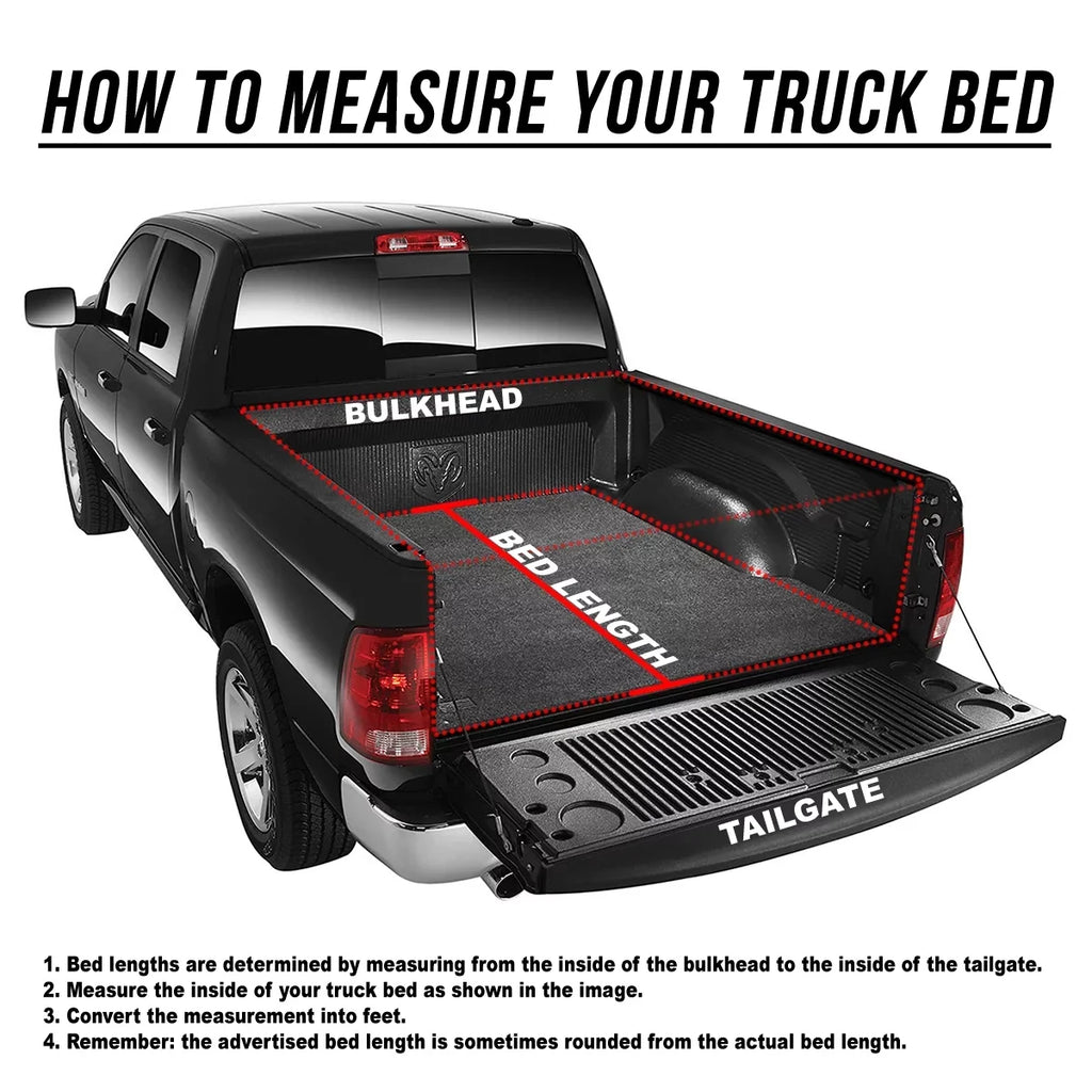 Tonneau to 5.7' 2021 2009 -Fold Trunk Fleetside Tri Truck Top Soft Cover TTC-TRISOFT-018 1500 For Bed Motoring DNA Ram Adjustable