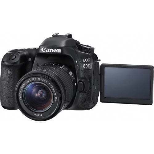 DSLR + 64GB EOS 18-55mm Camera Kit Basic 80D Expo with Lens Canon