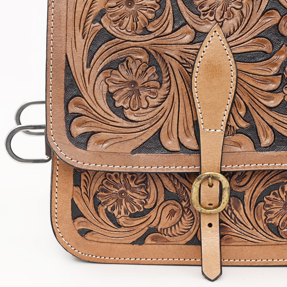 Western Bag Comfytack 44KK Heavyduty Traditional Saddle Ride Leather Horse Trail Floral