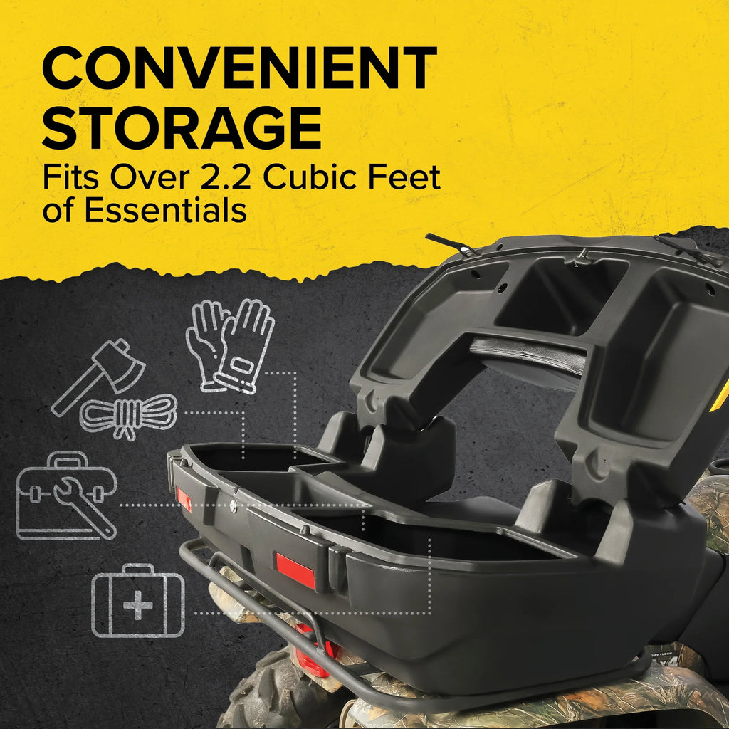 ATV/UTV Storage and Lounger Box Comfortable (66010) an Water-Resistant Camco Cushion Boar Box, Features a Black Storage Impact-Resistant Soft Lockable and Rear Seat a | Design,