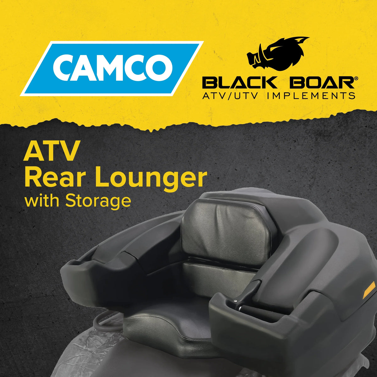 ATV/UTV Storage and Lounger Box Comfortable (66010) an Water-Resistant Camco Cushion Boar Box, Features a Black Storage Impact-Resistant Soft Lockable and Rear Seat a | Design,