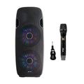 GMU-M100 Dual Gemini 15" Speaker Single Powered System, & Bluetooth Microphone LED Wireless UHF 843631170892