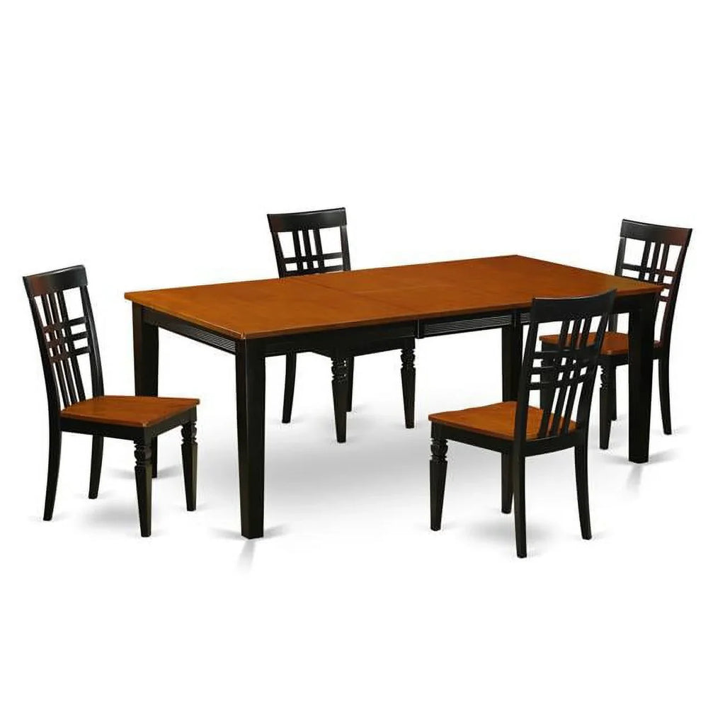 & - East Kitchen Piece Set & Dining 4 Table Chairs 5 West Quincy Table Cherry One Black with - Furniture Room